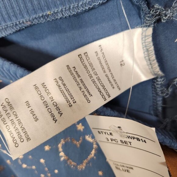 NWT Sweet‎ Dreams Girls Wish Upon a Star Pajama Set Size 12 - Picture 5 of 16